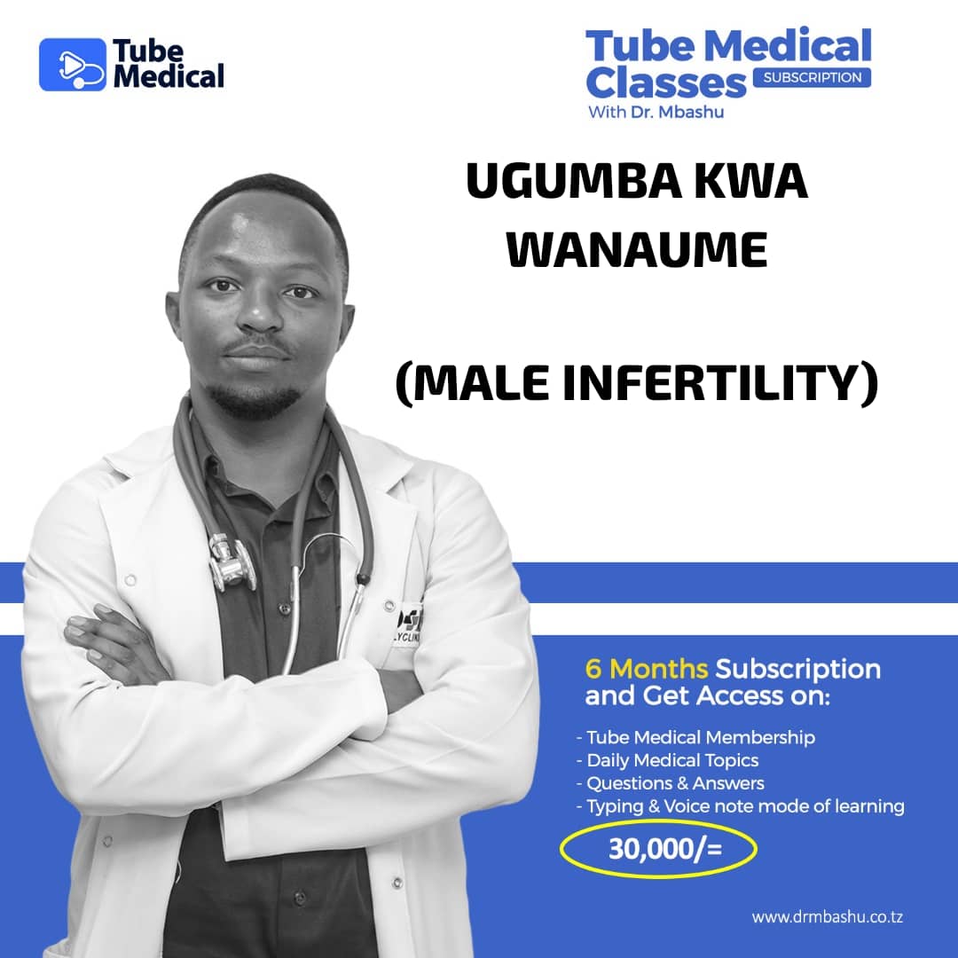 Ugumba kwa wanaume ( male infertility) Medical Consultancy Tanzania, Health Services Tanzania, Medical Clinics Dar es Salaam, Healthcare Providers Tanzania, Medical Consultation Online Tanzania, Home Medical Visits Tanzania, Full Body Check-up Tanzania, Health Talks Tanzania, Workplace Health and Safety Tanzania, Medical Tourism Tanzania, Common Health Concerns, Diabetes Management Tanzania, Hypertension Treatment Tanzania, Cardiology Services Tanzania, Pediatric Care Tanzania, Women’s Health Services Tanzania, Best Doctors in Tanzania, Affordable Healthcare Tanzania, Top Medical Consultants Tanzania, Patient Reviews Medical Services Tanzania, Book Medical Appointment Tanzania, Technology and Innovation, Telemedicine Tanzania, Online Doctor Consultation Tanzania, Medical Technology Tanzania, Digital Health Services Tanzania, EHR Systems Tanzania, Health Education and Awareness, Health Education Tanzania, Medical Awareness Campaigns Tanzania, Health Workshops Tanzania, Preventive Healthcare Tanzania, Health Tips Tanzania Ugumba kwa wanaume ni hali ya kutoweza kumpa mimba mwenza baada ya kujaribu kwa kipindi cha mwaka mmoja au zaidi bila kutumia njia za uzazi wa mpango.