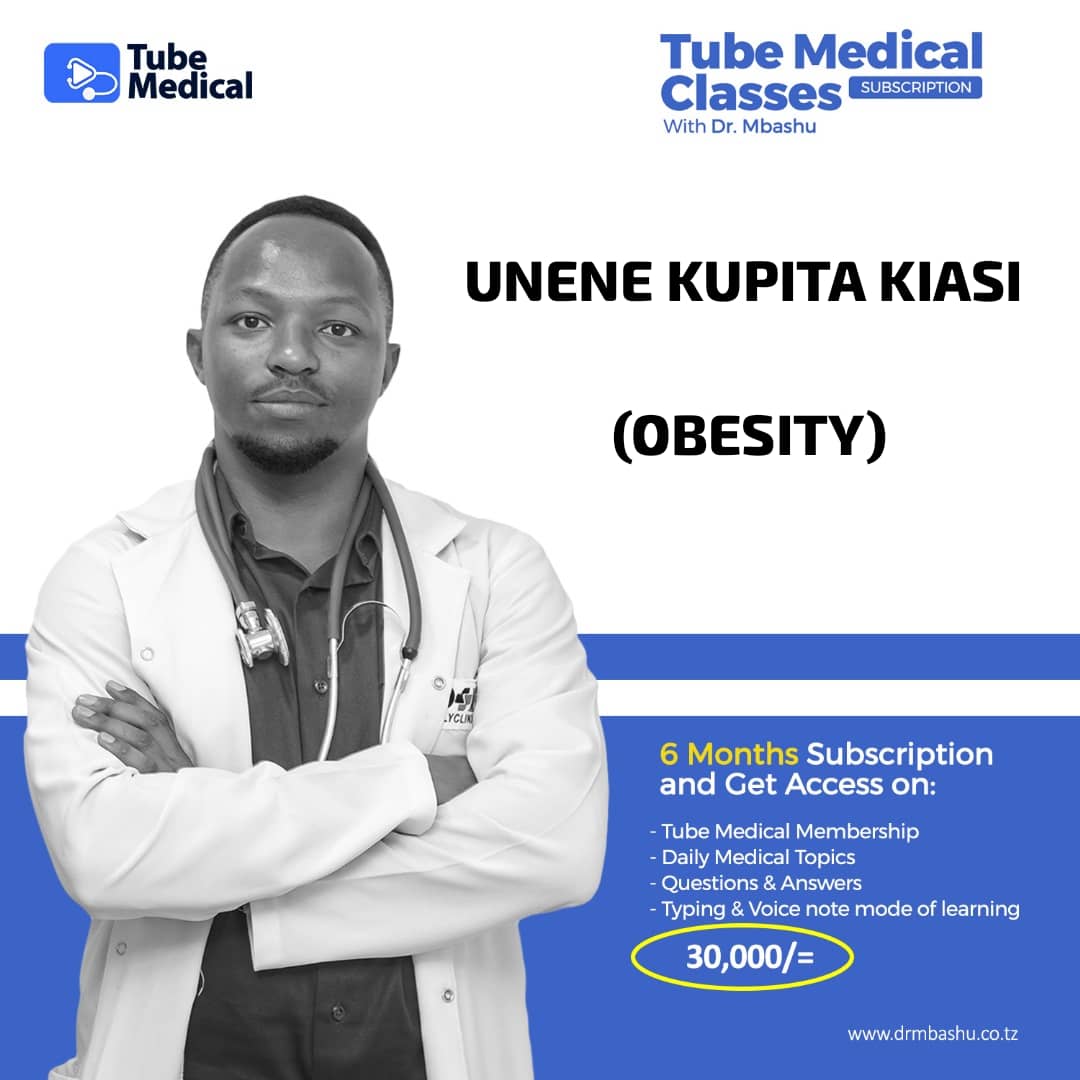 UNENE KUPITA KIASI (OBESITY). Medical Consultancy Tanzania, Health Services Tanzania, Medical Clinics Dar es Salaam, Healthcare Providers Tanzania, Medical Consultation Online Tanzania, Home Medical Visits Tanzania, Full Body Check-up Tanzania, Health Talks Tanzania, Workplace Health and Safety Tanzania, Medical Tourism Tanzania, Common Health Concerns, Diabetes Management Tanzania, Hypertension Treatment Tanzania, Cardiology Services Tanzania, Pediatric Care Tanzania, Women’s Health Services Tanzania, Best Doctors in Tanzania, Affordable Healthcare Tanzania, Top Medical Consultants Tanzania, Patient Reviews Medical Services Tanzania, Book Medical Appointment Tanzania, Technology and Innovation, Telemedicine Tanzania, Online Doctor Consultation Tanzania, Medical Technology Tanzania, Digital Health Services Tanzania, EHR Systems Tanzania, Health Education and Awareness, Health Education Tanzania, Medical Awareness Campaigns Tanzania, Health Workshops Tanzania, Preventive Healthcare Tanzania, Health Tips Tanzania Unene kupita kiasi ni hali ambapo mtu ana uzito wa mwili uliozidi kiwango kinachokubalika kiafya, mara nyingi huamuliwa kwa kutumia kipimo cha BMI (Body Mass Index) kilicho juu ya 30.