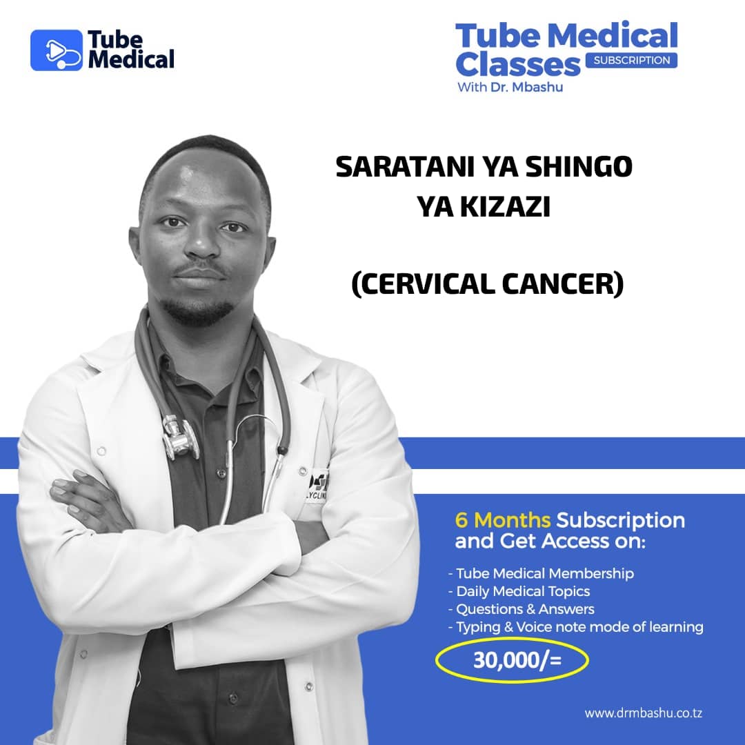 Saratani ya Shingo ya Kizazi (Cervical Cancer). Medical Consultancy Tanzania, Health Services Tanzania, Medical Clinics Dar es Salaam, Healthcare Providers Tanzania, Medical Consultation Online Tanzania, Home Medical Visits Tanzania, Full Body Check-up Tanzania, Health Talks Tanzania, Workplace Health and Safety Tanzania, Medical Tourism Tanzania, Common Health Concerns, Diabetes Management Tanzania, Hypertension Treatment Tanzania, Cardiology Services Tanzania, Pediatric Care Tanzania, Women’s Health Services Tanzania, Best Doctors in Tanzania, Affordable Healthcare Tanzania, Top Medical Consultants Tanzania, Patient Reviews Medical Services Tanzania, Book Medical Appointment Tanzania, Technology and Innovation, Telemedicine Tanzania, Online Doctor Consultation Tanzania, Medical Technology Tanzania, Digital Health Services Tanzania, EHR Systems Tanzania, Health Education and Awareness, Health Education Tanzania, Medical Awareness Campaigns Tanzania, Health Workshops Tanzania, Preventive Healthcare Tanzania, Health Tips Tanzania Saratani ya Shingo ya Kizazi (Cervical Cancer) Maana Rahisi Saratani ya shingo ya kizazi ni aina ya saratani inayojitokeza kwenye seli za shingo ya kizazi, sehemu ya chini ya mfuko wa uzazi unaounganisha na uke. Saratani hii husababishwa na mabadiliko yasiyo ya kawaida ya seli kutokana na maambukizi ya virusi vya Human Papillomavirus (HPV). Vihatarishi • Maambukizi ya HPV: Huu ndio sababu kuu ya saratani ya shingo ya kizazi. • Historia ya kuzaa watoto wengi: Kuzaa watoto wengi kunaongeza hatari. • Kuanza ngono katika umri mdogo: Kujihusisha na ngono katika umri mdogo. • Wapenzi wengi wa ngono: Kuwa na wapenzi wengi wa ngono huongeza hatari ya maambukizi ya HPV. • Kuvuta sigara: Wanawake wanaovuta sigara wako kwenye hatari kubwa zaidi. • Kingamwili dhaifu: Watu wenye kingamwili dhaifu, kama wale wenye VVU/UKIMWI. • Lishe duni: Kutokula lishe bora yenye vitamini na madini muhimu. Dalili na Ishara • Kutokwa na damu isiyo ya kawaida: Damu kutoka wakati usio wa hedhi au baada ya tendo la ndoa. • Mabadiliko ya hedhi: Hedhi kuwa nzito zaidi au kutokwa na damu kwa muda mrefu. • Maumivu ya kiuno: Maumivu ya kiuno au mgongo wa chini. • Kutokwa na uchafu ukeni: Uchafu wenye harufu mbaya au wa rangi isiyo ya kawaida kutoka ukeni. • Maumivu wakati wa tendo la ndoa: Kujisikia maumivu wakati wa kujamiiana. • Kukojoa mara kwa mara: Haja ya kukojoa mara kwa mara au maumivu wakati wa kukojoa. Uchunguzi • Pap smear: Kipimo cha kuchunguza seli za shingo ya kizazi ili kuona mabadiliko ya seli. • HPV DNA test: Kipimo cha kugundua uwepo wa virusi vya HPV. • Colposcopy: Uchunguzi wa karibu wa shingo ya kizazi kwa kutumia kifaa cha hadubini (colposcope). • Biopsy: Kuchukua sampuli ya tishu kutoka shingo ya kizazi ili kuchunguza seli za saratani. • CT scan na MRI: Picha za mwili ili kuona kama saratani imeenea sehemu nyingine za mwili. Matibabu • Surgery: Upasuaji wa kuondoa sehemu ya shingo ya kizazi au mfuko mzima wa uzazi kulingana na hatua ya saratani. • Radiotherapy: Matumizi ya mionzi kuua seli za saratani. • Chemotherapy: Matumizi ya dawa za kuua seli za saratani. • Targeted therapy: Matumizi ya dawa zinazolenga seli za saratani pekee. • Immunotherapy: Matumizi ya dawa zinazosaidia mfumo wa kinga kupambana na saratani. Kinga • Chanjo ya HPV: Kupata chanjo dhidi ya virusi vya HPV kwa wasichana na wavulana. • Vipimo vya mara kwa mara: Kufanya vipimo vya pap smear mara kwa mara kwa wanawake wote walioko kwenye umri wa uzazi. • Matumizi ya kondomu: Matumizi ya kondomu wakati wa kujamiiana kupunguza hatari ya maambukizi ya HPV. • Kujiepusha na sigara: Kuacha kuvuta sigara ili kupunguza hatari ya saratani. • Elimu na uhamasishaji: Kuelimisha jamii kuhusu umuhimu wa chanjo, vipimo vya mara kwa mara, na kinga dhidi ya HPV.